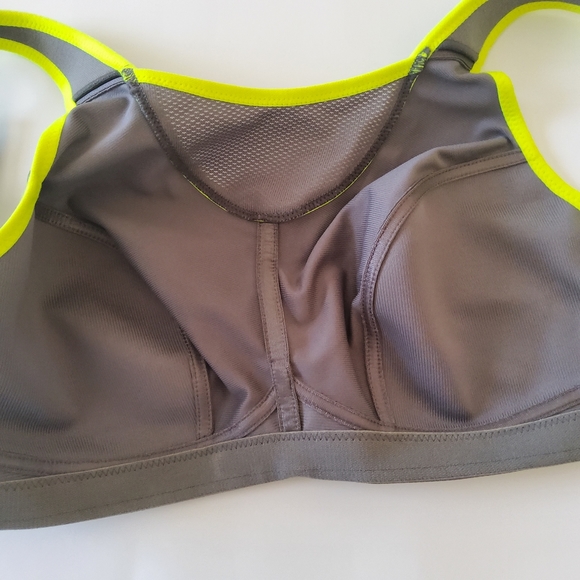 Glamorise Full Figure High Impact Sports Bra Size 34DD Grey New - Picture 7 of 9
